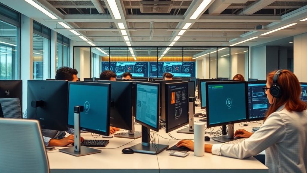 IT support team managing technology infrastructure